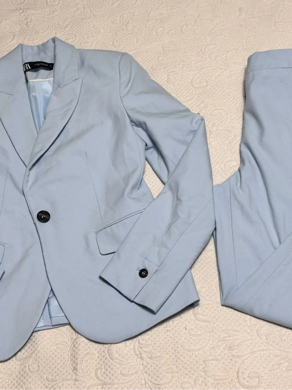Light Blue women’s  Two-Piece Suit Blazer & Pants 2-4